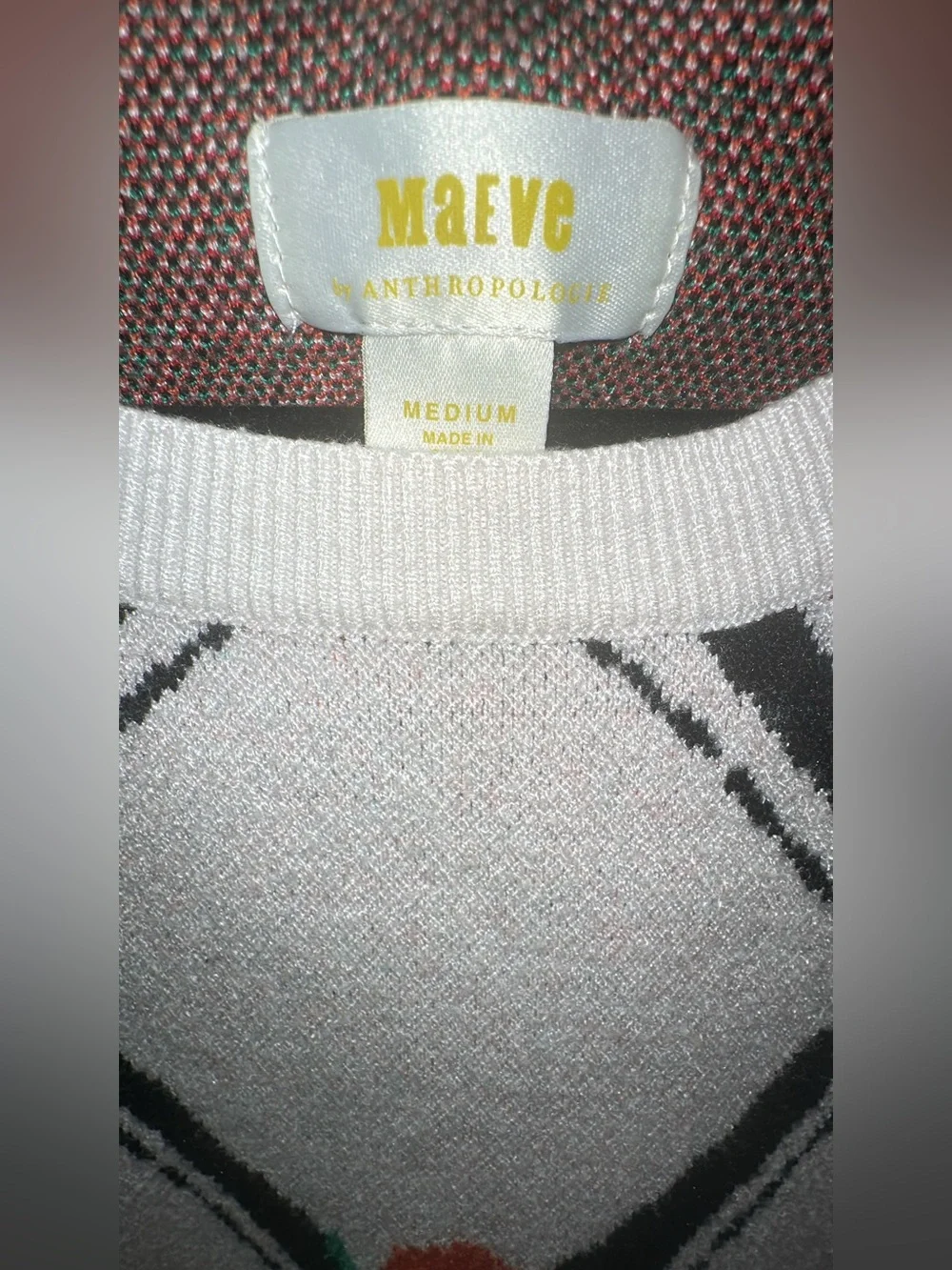 Anthropologie (Maeve) Maeve Cropped Crew Neck Floral Sweater-(mix31) - Picture 4 of 4